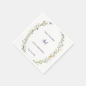 Moderne einfache florale Boho-Hochzeitsservietten Serviette (Ecke)
