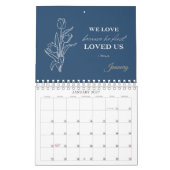 Moderne einfache florale christliche kalender (Jan 2027)