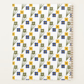 Moderne einfache florale Hochzeit Planer (Rückseite)