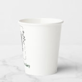 Moderne einfache florale Kaffee-Shop-Café Pappbecher (Links)