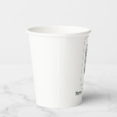 Moderne einfache florale Kaffee-Shop-Café Pappbecher (Rechts)