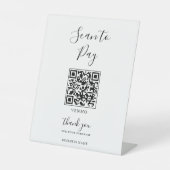 Moderne einfache formale QR-Prüfung Sockelschild (Vorderseite)