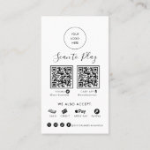 Moderne, einfache formelle Prüfung zur Zahlungsauf Visitenkarte (Rückseite)