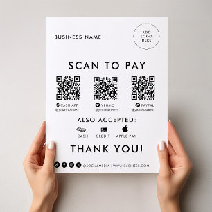 Moderne, einfache formelle QR-Prüfung zum Zeichnen