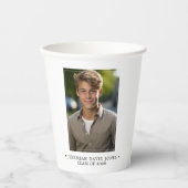 Moderne, einfache Foto-Abschluss-Papierkupplungen Pappbecher (Vorderseite)