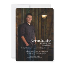Moderne Einfache Foto Graduation Party Einladung