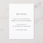 Moderne einfache Foto-Hochzeit Begleitkarte (Vorderseite)