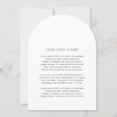 Moderne einfache Foto-Hochzeit Einladung (Rückseite)