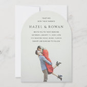 Moderne einfache Foto-Hochzeit Einladung (Vorderseite)