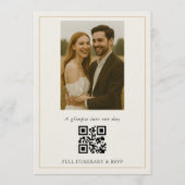 Moderne einfache Foto-Hochzeit Einladung (Rückseite)