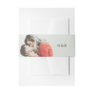 Moderne einfache Foto-Hochzeit Einladungsbanderole