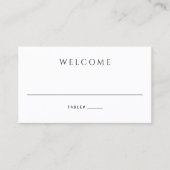 Moderne einfache Foto-Hochzeit Platzkarte (Vorderseite)