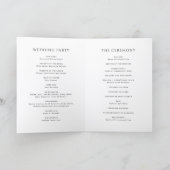 Moderne einfache Foto-Hochzeit Programm (Innenseite)