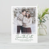 Moderne, einfache Foto-Hochzeit Save The Date (Stehend Vorderseite)
