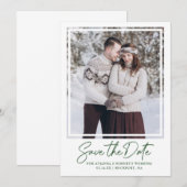 Moderne, einfache Foto-Hochzeit Save The Date (Vorne/Hinten)