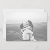 Moderne, einfache Foto Hochzeit Save The Date (Rückseite)