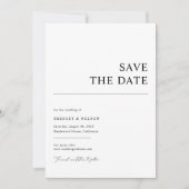 Moderne, einfache Foto-Hochzeit spart das Datum Save The Date (Vorderseite)