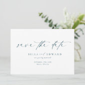 Moderne, einfache Foto-Hochzeit spart das Datum Save The Date (Stehend Vorderseite)