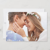 Moderne, einfache Foto-Hochzeit spart das Datum Save The Date (Rückseite)