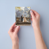 Moderne einfache Foto-Hochzeits-Dankeskarten Flyer (Gruppe)
