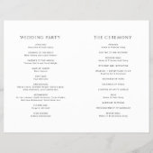 Moderne einfache Foto-Hochzeitsprogramm Flyer (Hinten)