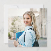 Moderne Einfache FOTO-Klasse 2024 Graduation Party Einladung (Rückseite)