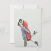 Moderne einfache Foto-QR-Code-Hochzeit RSVP Karte (Rückseite)