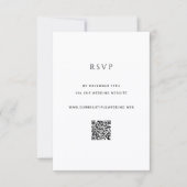 Moderne einfache Foto-QR-Code-Hochzeit RSVP Karte (Vorderseite)