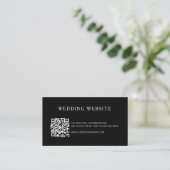 Moderne, einfache Foto-QR-Code-Website Hochzeit Begleitkarte (Stehend Vorderseite)