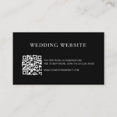 Moderne, einfache Foto-QR-Code-Website Hochzeit Begleitkarte (Vorderseite)