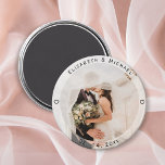 Moderne einfache Foto- und Brauerei-Gastgeschenk H Magnet<br><div class="desc">Moderner Magnet für Einfache Foto- und Gastgeschenk Hochzeit</div>