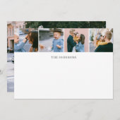 Moderne einfache FotoCollage Mitteilungskarte (Vorne/Hinten)