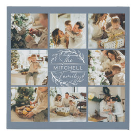 Moderne, einfache Fotomaterial bewahren | Dusty Bl Künstlicher Leinwanddruck