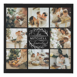 Moderne, einfache Fotomaterial bewahren | Schwarze Künstlicher Leinwanddruck