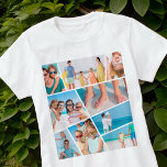 Moderne, einfache Fotos für 9 Bilder - Collage T-Shirt<br><div class="desc">Fügen Sie neun (9) Fotos Ihrer Familie und Ihrer Freunde und das Jahr hinzu. Fügen Sie Ihre Fotos hinzu,  entdecken Sie bei Bedarf die Gruppe von Foto und Rahmen,  passen Sie das Bild an den Rahmen an,  und klicken Sie dann auf Maske.</div>