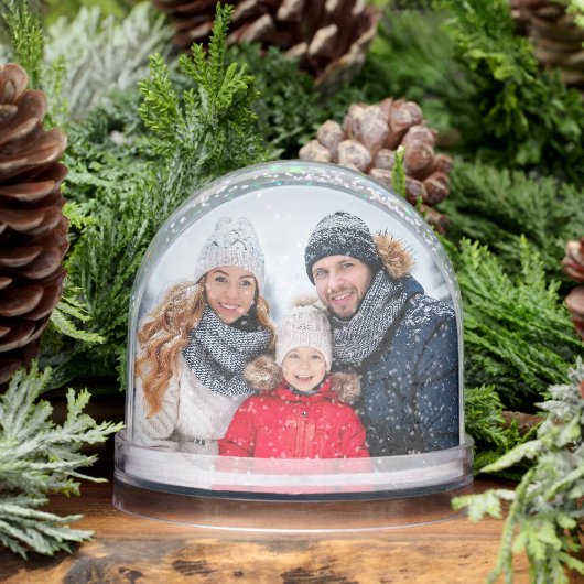 Moderne, einfache Fotos mit 2 Familien Schneekugeln (Winter)