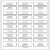 Moderne einfache Frame Wedding Gästebame Adresse Aufkleber (Blatt)