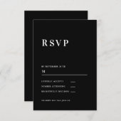 Moderne, einfache, frische Hochzeitskarte RSVP Enc Begleitkarte (Vorne/Hinten)