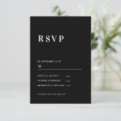 Moderne, einfache, frische Hochzeitskarte RSVP Enc Begleitkarte (Stehend Vorderseite)