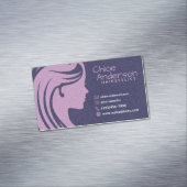 Moderne, einfache Friseurin Magnetische Visitenkarte (Beispiel)
