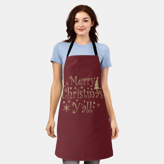 Moderne einfache Frohe Weihnachtsfeier Schürze (Getragen)