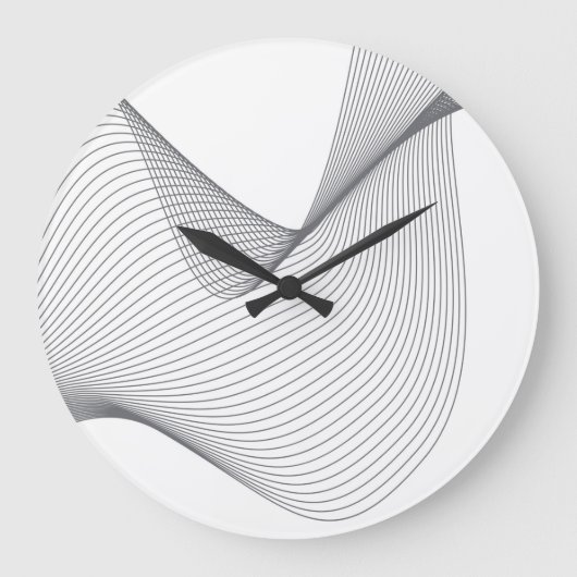 Moderne, einfache, futuristische urbane Wide Illus Große Wanduhr (Vorderseite)