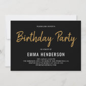 Moderne einfache Geburtstagsparty Einladung (Vorderseite)