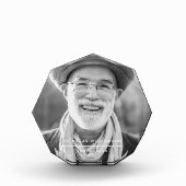 Moderne einfache Gedenkstätte nach Maß Fotoblock (Vorderseite)