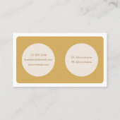Moderne einfache Gelbcreme Minimalistisch horizont Visitenkarte (Rückseite)