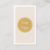 Moderne einfache Gelbcreme Minimalistisch Visitenkarte (Vorderseite)