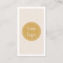 Moderne einfache Gelbcreme Minimalistisch Visitenkarte
