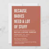 Moderne, einfache Gender-Neutral-Wüstendusche Einladung (Vorderseite)