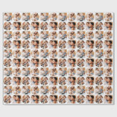 Moderne einfache geometrische Vier-Foto-Vorlage Geschenkpapier (Flach)