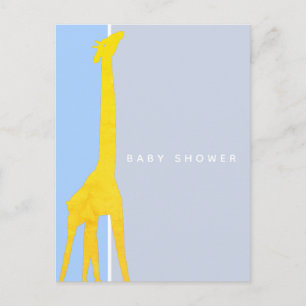 Moderne einfache Giraffen-Baby-Party-Einladung Einladungspostkarte